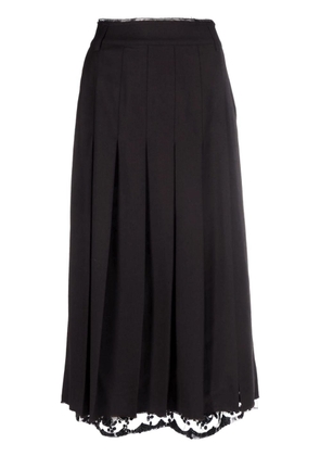 16Arlington Brone wool midi skirt - Black