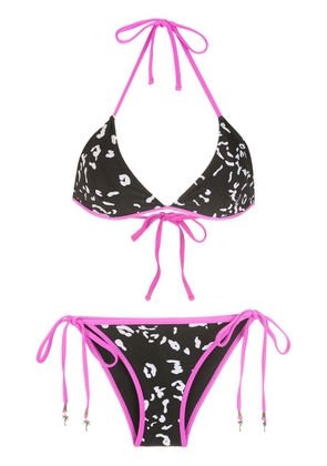 Andrea Bogosian animal-print tie-fastening bikini - Black