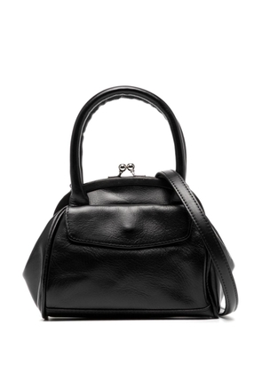 Y's mini panelled leather shoulder bag - Black