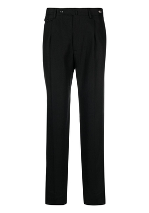 Tagliatore straight-leg linen trousers - Black