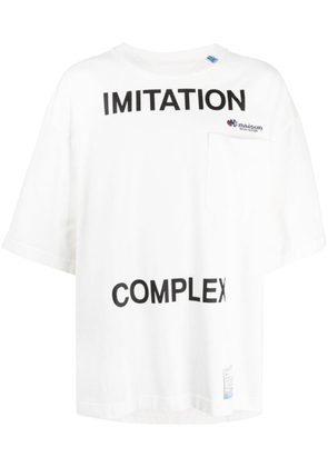 Maison Mihara Yasuhiro slogan-print crew-neck T-shirt - White