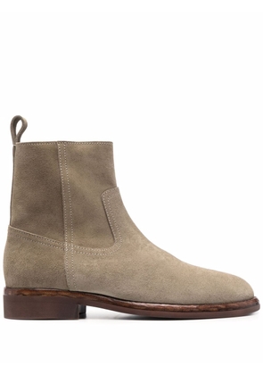MARANT suede zipped ankle boots - Neutrals