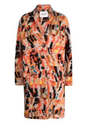MARANT ÉTOILE Sharon patterned-jacquard coat - Orange