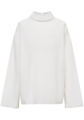 12 STOREEZ collared long-sleeve blouse - White