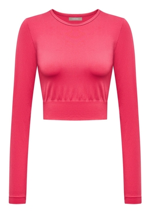 12 STOREEZ long-sleeve cropped top - Pink