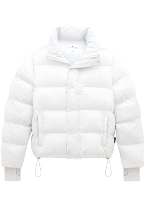 Courrèges logo-embroidered puffer jacket - White