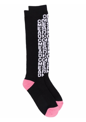 Comme des Garçons Homme Plus logo-print socks - Black