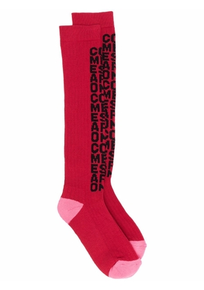 Comme des Garçons Homme Plus logo-print socks - Red