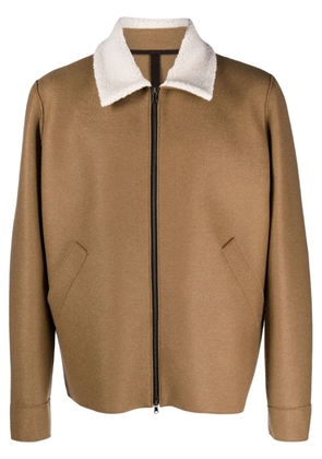 Harris Wharf London Golf zip-up wool jacket - Brown