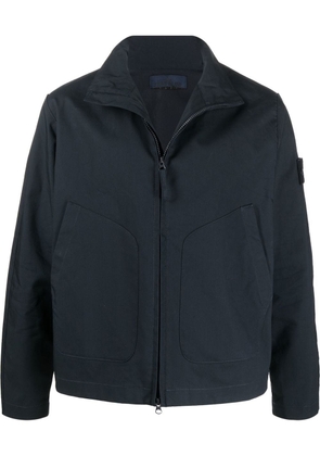 Stone Island Compass-patch funnel-neck jacket - Blue