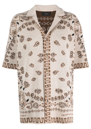 Alanui Bandana-jacquard cotton shirt - Neutrals