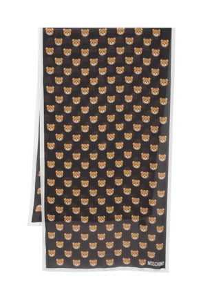 Moschino Teddy Bear-print scarf - Black