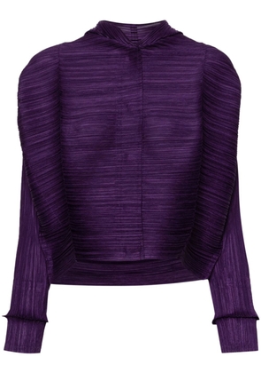 Pleats Please Issey Miyake Thicker Bounce cropped jacket - Purple