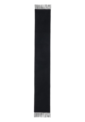 Alexander McQueen Seal logo-embroidered cashmere scarf - Black