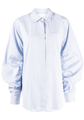 3.1 Phillip Lim ruched-detail long-sleeve shirt - Blue