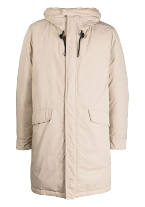 ASPESI padded garment-dyed parka coat - Neutrals