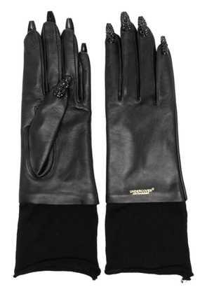 Undercover crystal-embellished gloves - Black