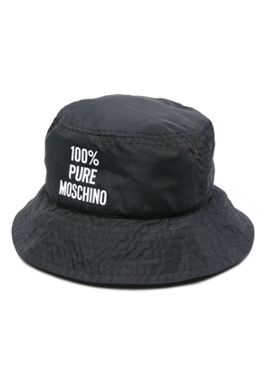 Moschino logo-print slouchy bucket hat - Black