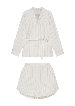 12 STOREEZ pyjama-style linen set - White