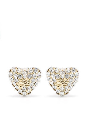 Karl Lagerfeld K/Heart crystal-embellished stud earrings - Gold