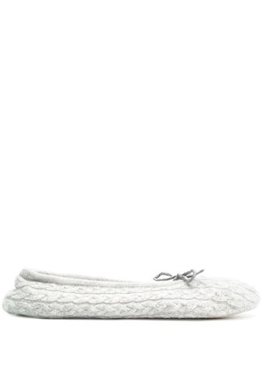N.Peal cable slippers - Grey