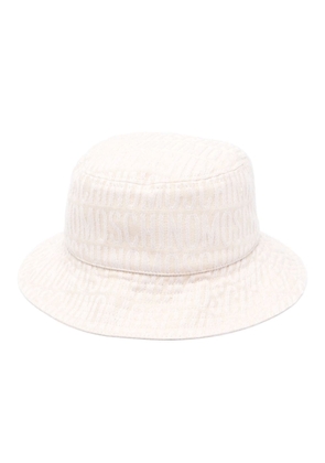 Moschino embroidered-logo bucket hat - Neutrals