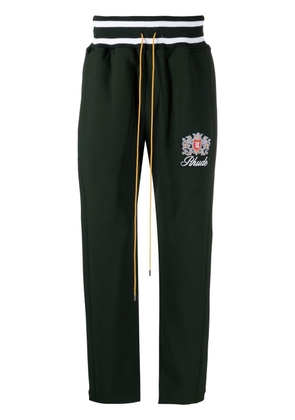 RHUDE embroidered track pants - 0480 FOREST