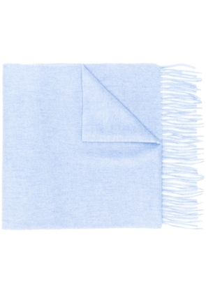 N.Peal fringe-hem scarf - Blue