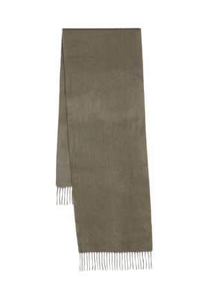 N.Peal cashmere fringed scarf - Green