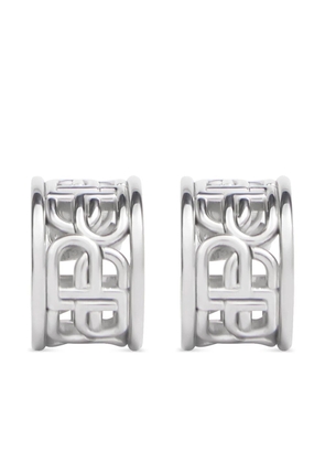 Balenciaga BB hoop earrings - Silver