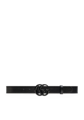 Gucci Leather Thin Gg Marmont Belt