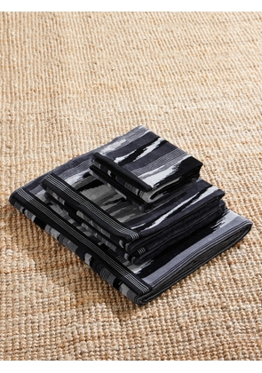 Missoni Home - Set of Five Striped Cotton-Terry Bath Towels - Men - Black