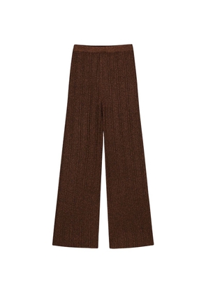 Aeron Rib-Knit Shale Trousers
