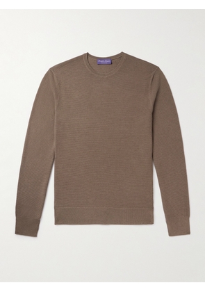 Ralph Lauren Purple Label - Silk and Cotton-Blend Sweater - Men - Brown - S