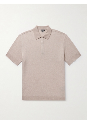 Zegna - Cotton, Linen and Silk-Blend Polo Shirt - Men - Neutrals - IT 46