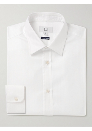 Dunhill - Giza Herringbone Cotton Shirt - Men - White - EU 38