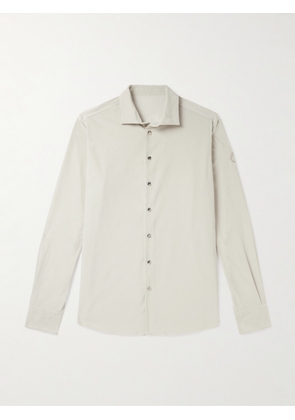 Moncler - Logo-Embroidered Cotton-Corduroy Shirt Jacket - Men - Neutrals - S