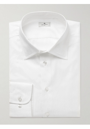 Etro - Slim-Fit Paisley-Jacquard Cotton Shirt - Men - White - EU 38