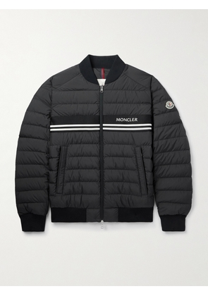 Moncler - Striped Quilted Shell Down Bomber Jacket - Men - Black - 1