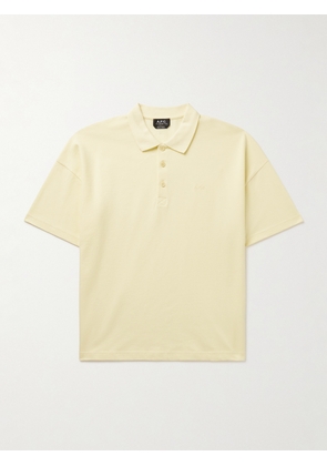 A.P.C. - Antoine Oversized Logo-Embroidered Cotton Polo Shirt - Men - Yellow - S