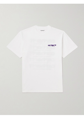 Carhartt WIP - Ink Bleed Logo-Print Cotton-Jersey T-Shirt - Men - White - XS
