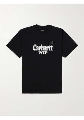 Carhartt WIP - Spree Halftone Logo-Print Organic Cotton-Jersey T-Shirt - Men - Black - XS