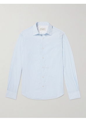 Officine Générale - Giacomo Striped Cotton-Poplin Shirt - Men - Blue - XS
