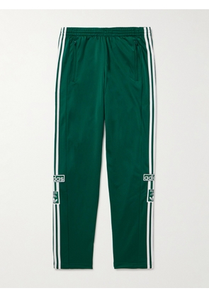 adidas Originals - Straight-Leg Logo-Embroidered Striped Jersey Sweatpants - Men - Green - XS