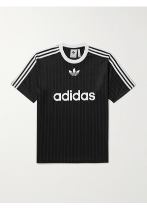 adidas Originals - Adicolor Logo-Print Striped Jersey T-Shirt - Men - Black - S