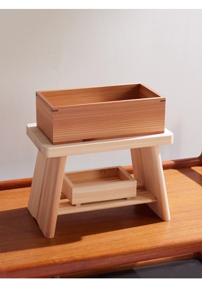 Japan Best - Hinoki Cypress Wood Bathroom Accessory Set - Men - Brown