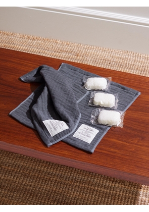 Japan Best - Konjac Sponge and Organic-Cotton Gauze Towels Set - Men - Gray