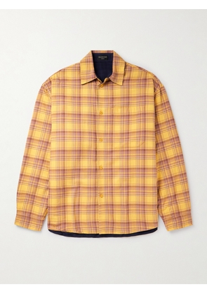 Balenciaga - Reversible Checked Cotton-Flannel Shirt - Men - Yellow - S