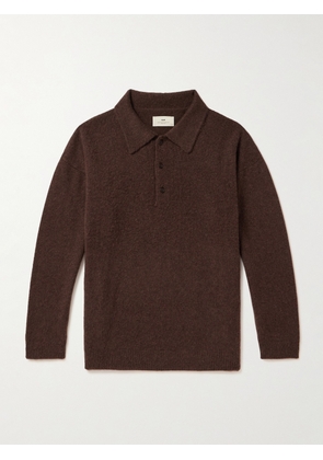 SSAM - Brushed Cashmere Polo Shirt - Men - Brown - S