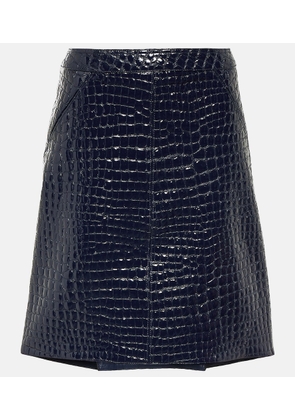 Tom Ford Croc-effect leather midi skirt